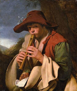 Boy Playing a Flute, Jan Miel