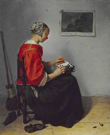 The Lacemaker, Caspar Netscher