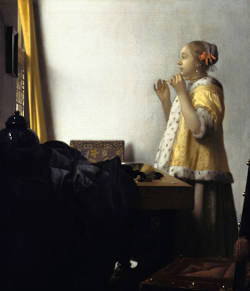 Woman with a Pearl Necklace, Johannes Vermeer
