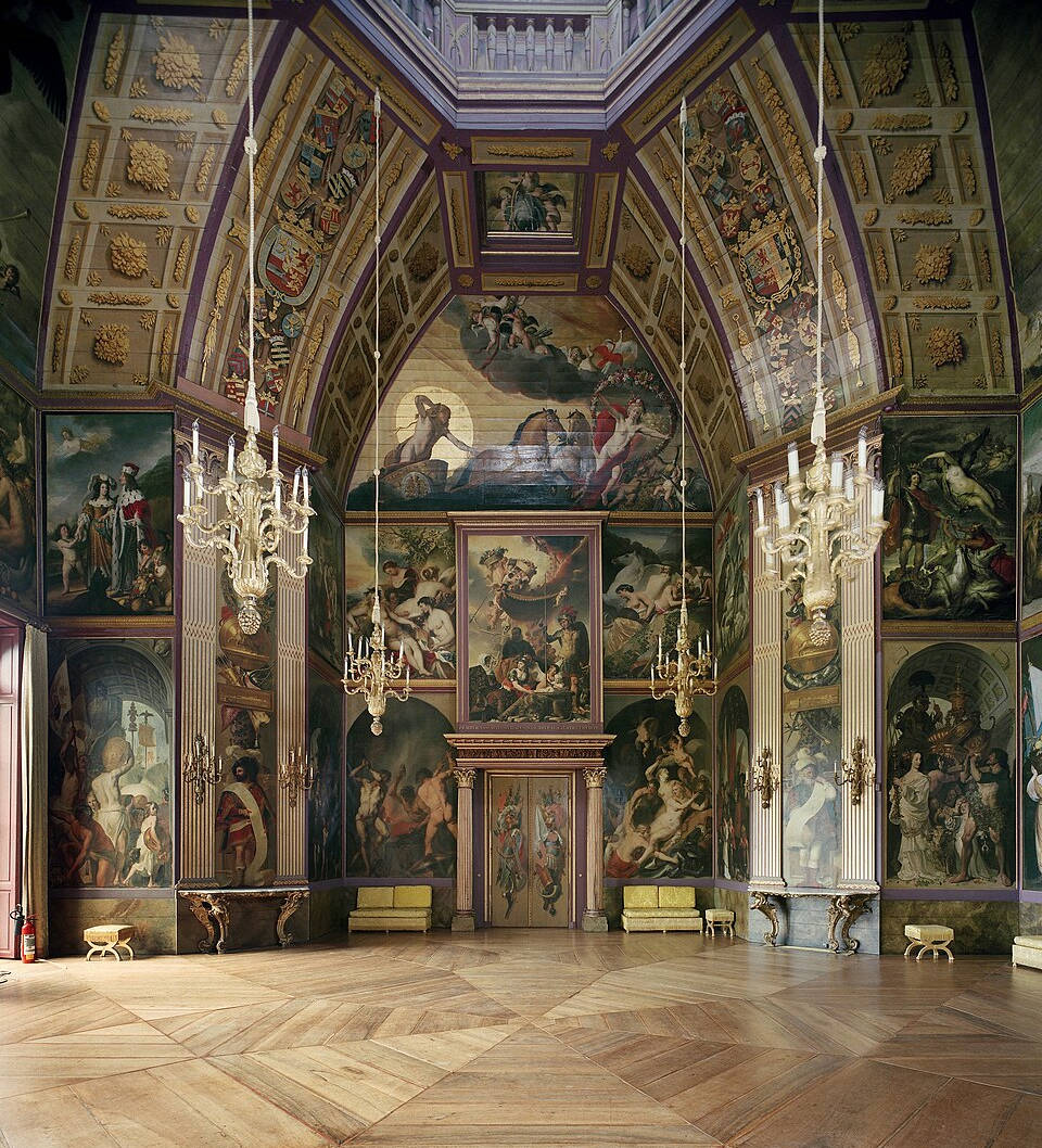 Huis ten Bosch: The Oranjezaal (Orange Hall) View looking West, Jacob van Campen and Pieter Post