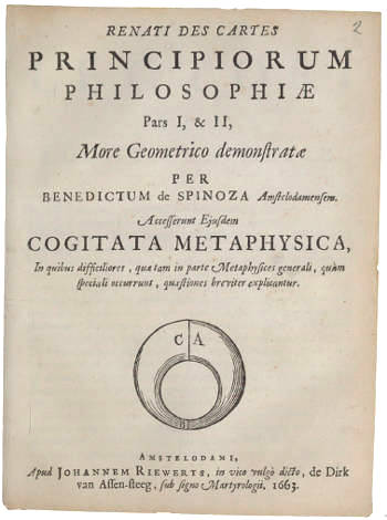 Principles of Cartesian Philosophy, Baruch Spinoza