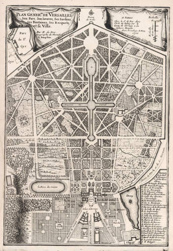 Plan General de Versailles, Chez N. de Fer, Paris