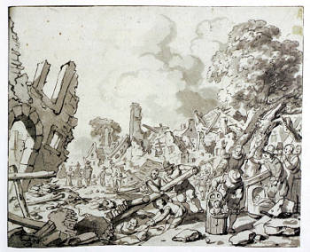 After the Gunpowder Explosion in Delft on 12th of October 1654, Gerbrand van den Eeckhout
