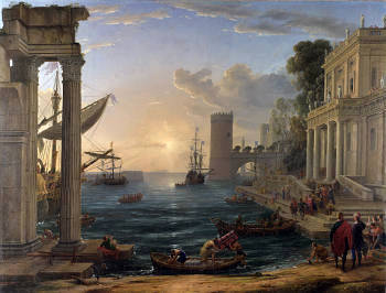 Seaport with the Embarkation of the Queen of Sheba, Claude Lorrain