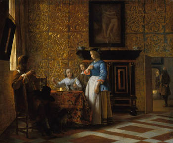 Leisure Time in an Elegant Setting, Pieter de Hooch