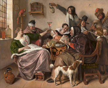  'As the Old Sing, So Pipe the Young', Jan Steen