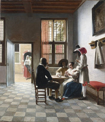 Cardplayers in a Sunlit Room, Pieter de Hooch
