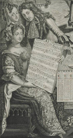 Supposed Portrait of Marc-Antoine Charpentier, Almanach royal gravé par Landry en 1682