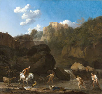 Waterfalls at Tivoli, Karel Dujardin