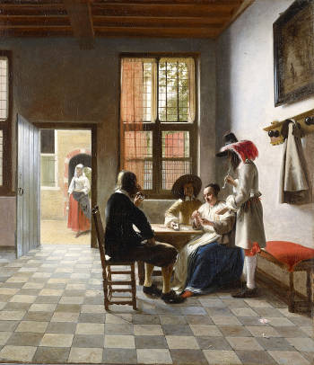 Cardplayers in a Sunlit Room, Pieter de Hooch