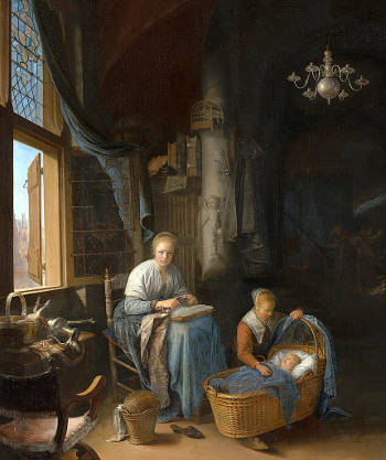 The Young Mother, Gerrit Dou